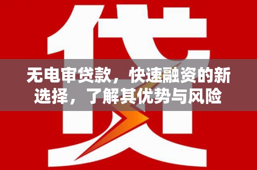 高台无电审贷款，快速融资的新选择，了解其优势与风险