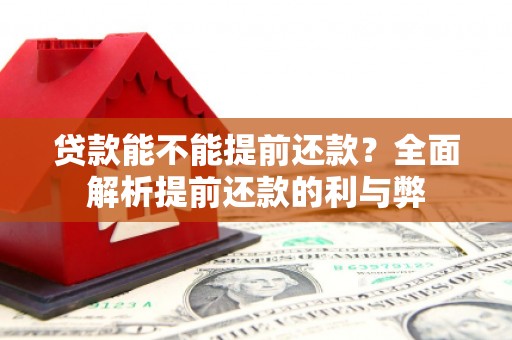 高台贷款能不能提前还款？全面解析提前还款的利与弊