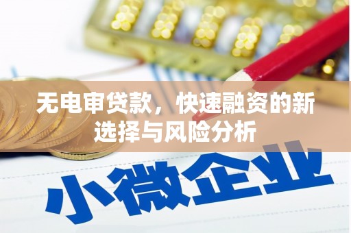 高台无电审贷款，快速融资的新选择与风险分析