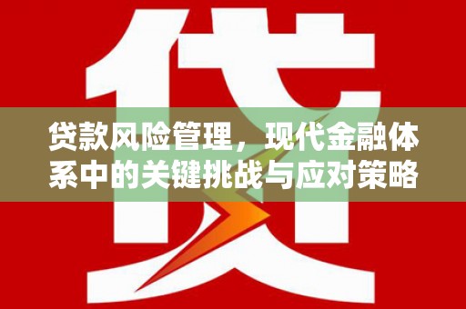 高台贷款风险管理，现代金融体系中的关键挑战与应对策略